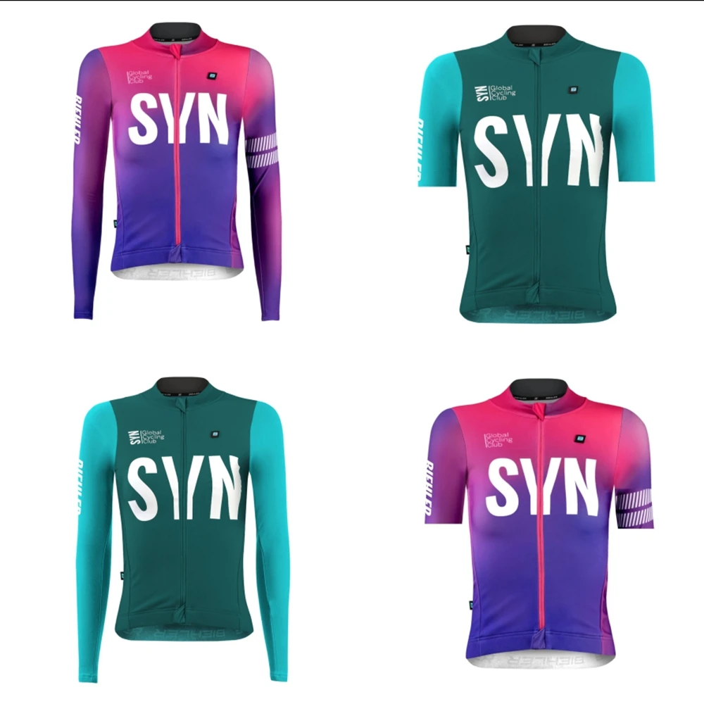 SYN Long Sleeve JERSEY LAKE REEF Team Race Women's colorful/blue bicycle clothing MTB Wear cycling shirt