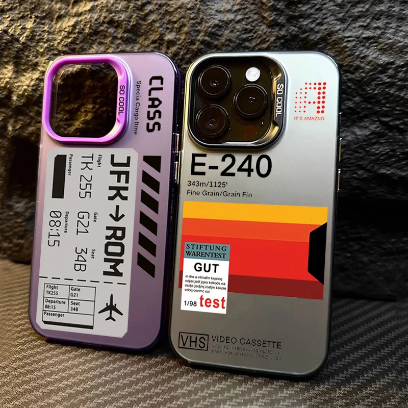 Deluxe Plane Ticket Design Matte Shockproof Phone Case