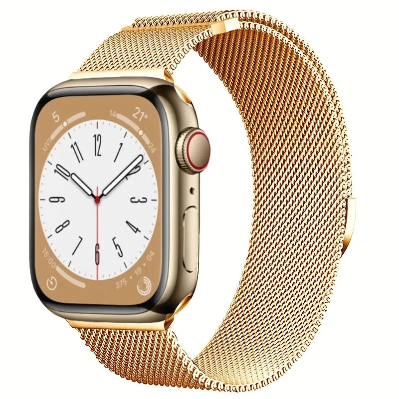 Sleek Metal Magnetic Milanese Loop Watch Strap