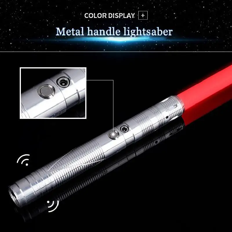 

78cm Lightsaber Charging Two In One Switchable 7color Rgb Light Saber Lighting And Sound Full Metal Handle Cosplay Sword Toy