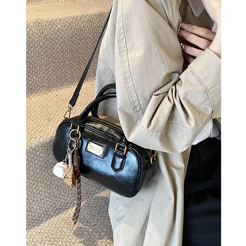 New Fashion Sling Shoulder Bag Trend PU Leather Messenger Handbags Solid Color Leisure Stylish Crossbody Bags For Women Girls