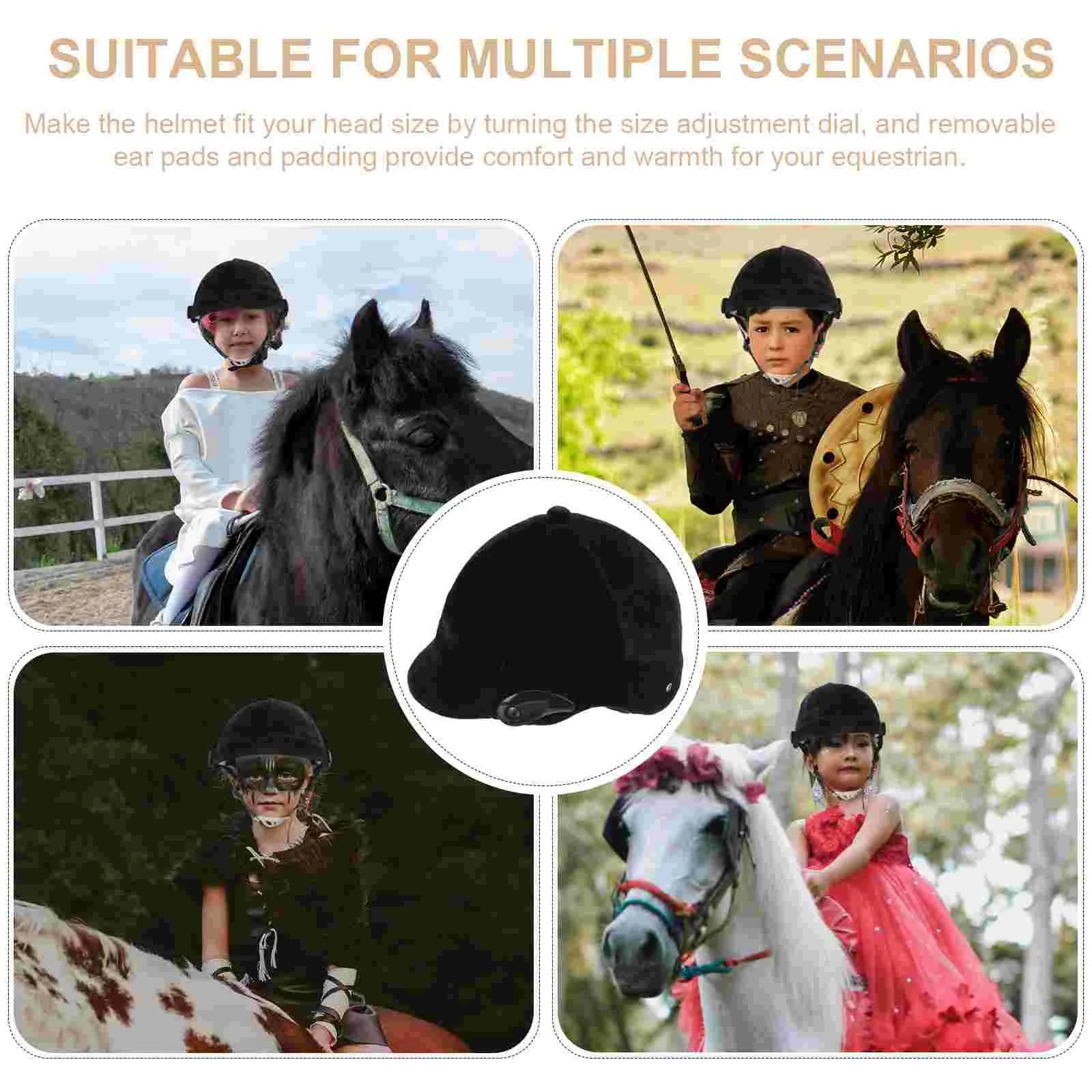 Equestrian Hats & Helmets Kids Horse Riding Children Sports Baby Toddler Bike Protective Gear Safety 3