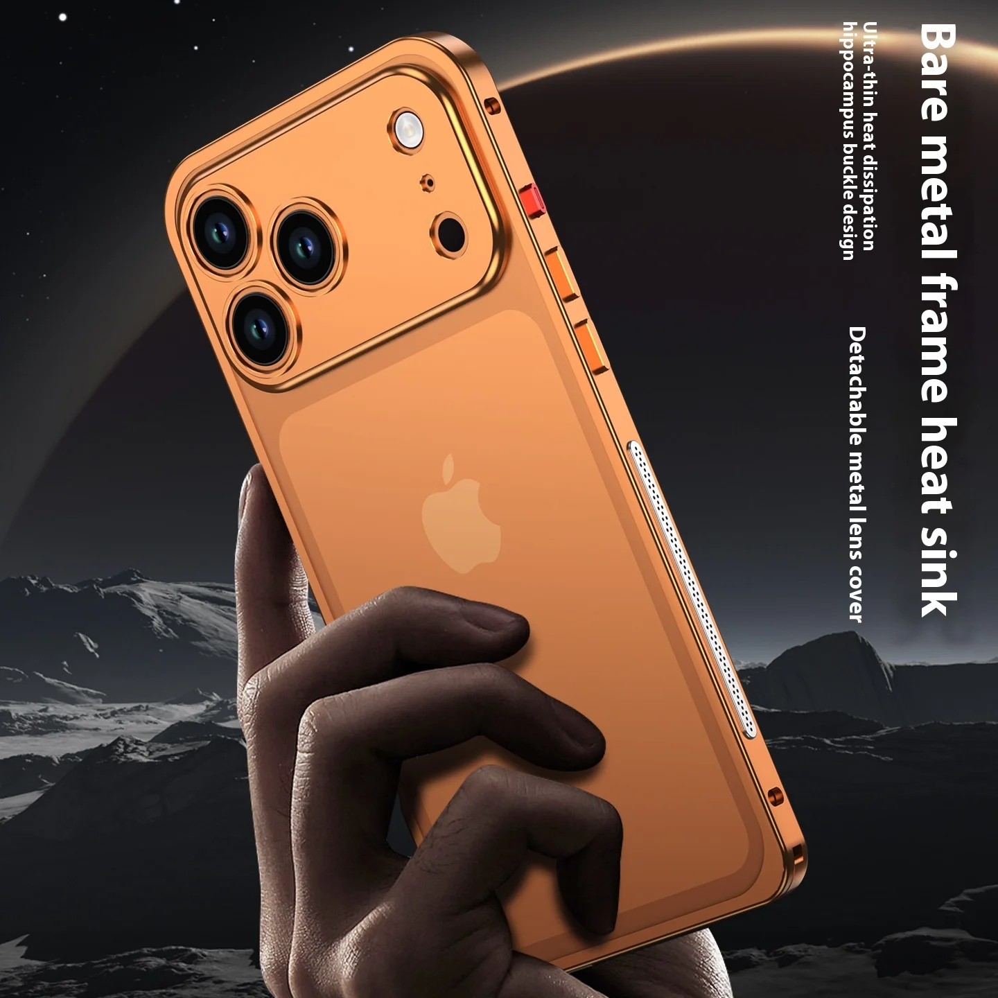 Premium Metal Alloy Shockproof Phone Case with Silicone Lining and Lens Protection