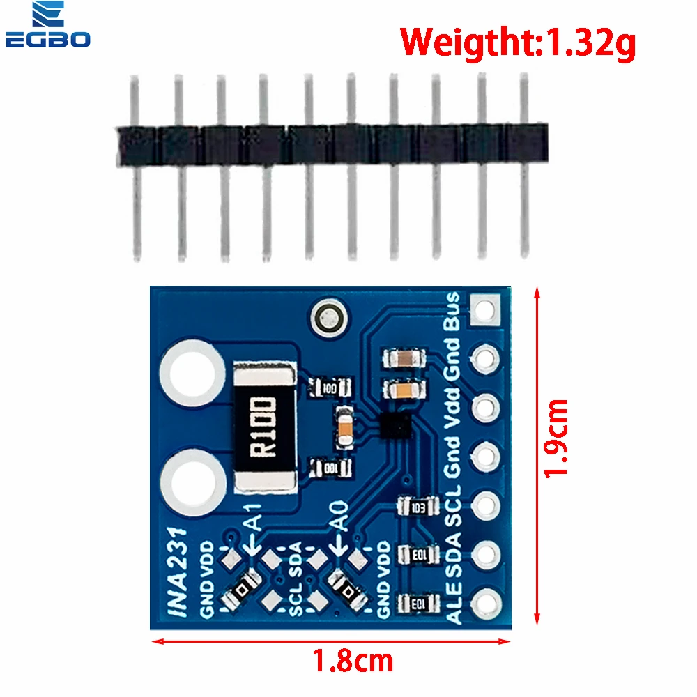 Bi-Directional Current and Power Monitoring Sensor Module with IIC I2C Interface