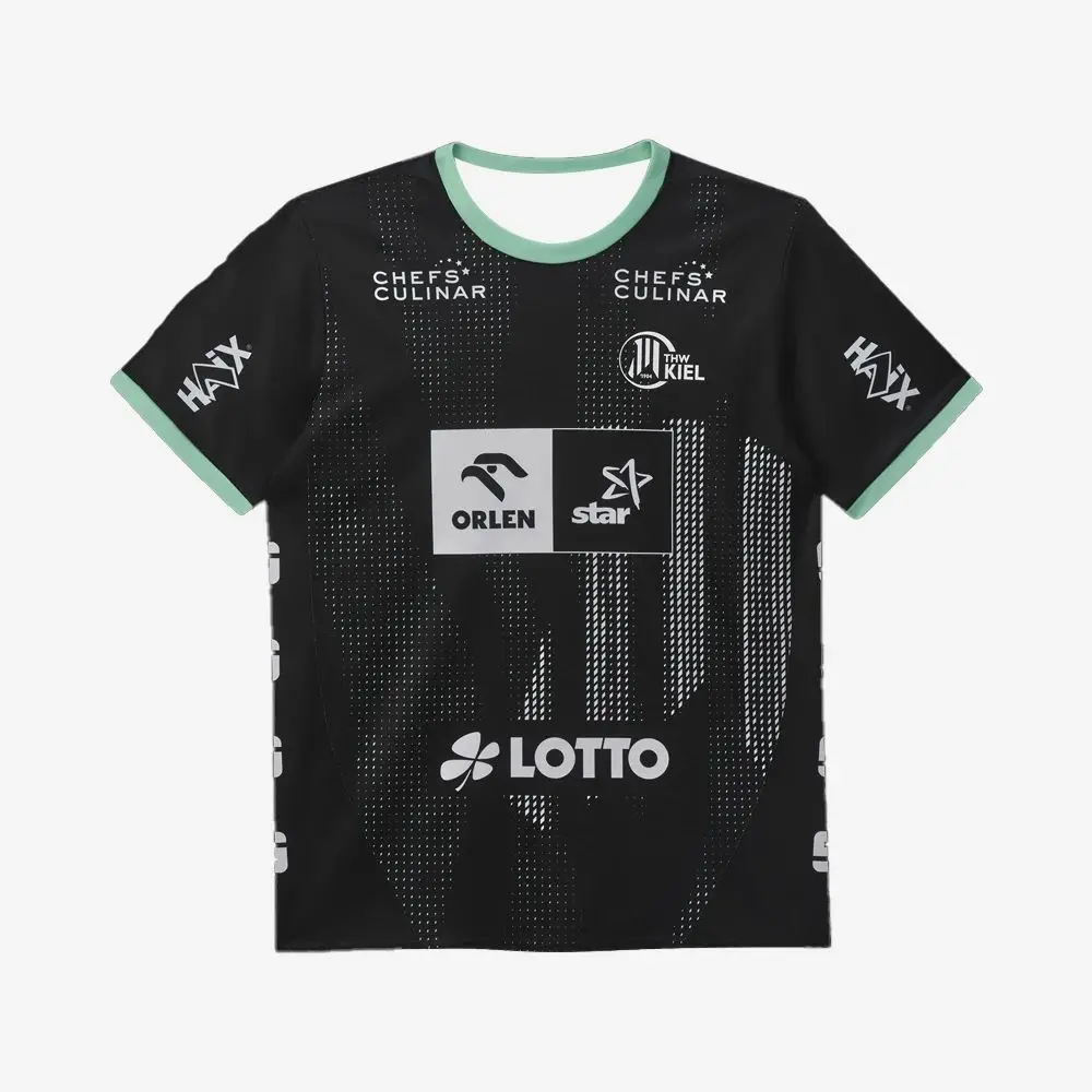 남성용 THW Kiel 핸드볼 셔츠 스포츠웨어 트레이닝 핸드볼 유니폼 통기성 유니섹스 저지 티셔츠 비치웨어 서핑 슈트 잠수복