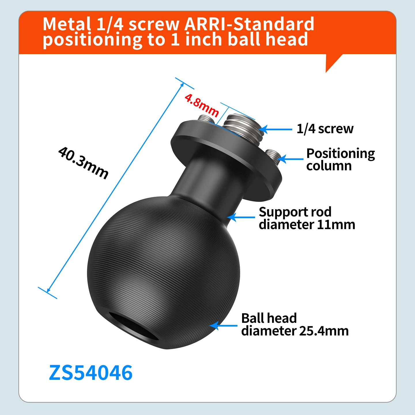 25 mm Kugelkopf-Adapterhalterung 1/4 Zoll / M6 Arri Schraubenloch für Gopro Insta360 Go Ultra Osmo 360 ° Action 5pro Kamera Fahrradhalterung – Detail 26