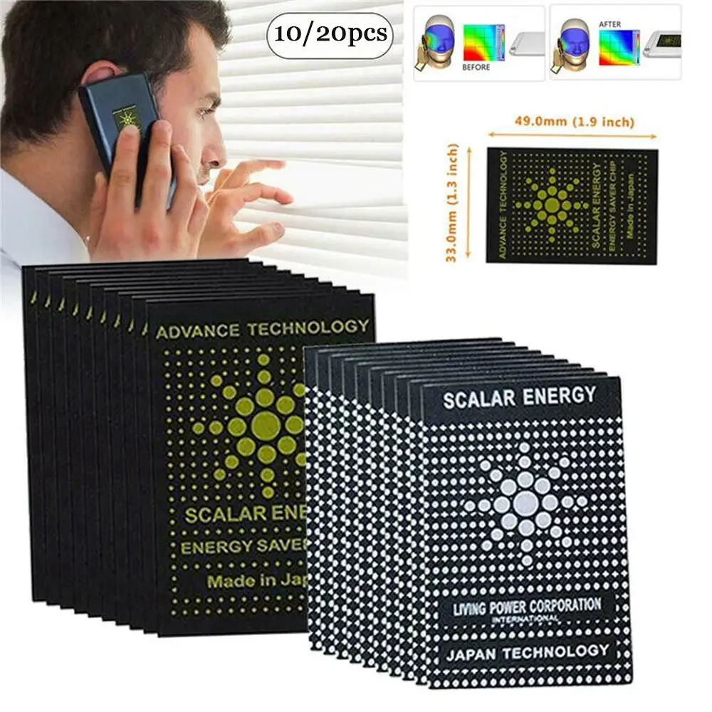 Anti-Radiation Shield EMF Protection Neutralizer Stickers, Pack of 10/20, with Scalar Energy