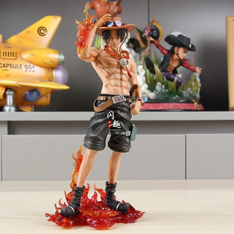 

24cm One Piece Portagas D Ace Figures Gk Ace Anime Figures Ace Pop Action Figures Statue Figurine Pvc Model Doll Kids Gift