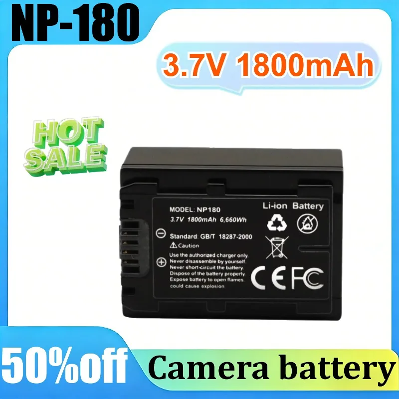 NP-180 3.7V 1800mAh for Ordro for Aigo BP-FV50 for Praktica PA-VG-360 Camcorder