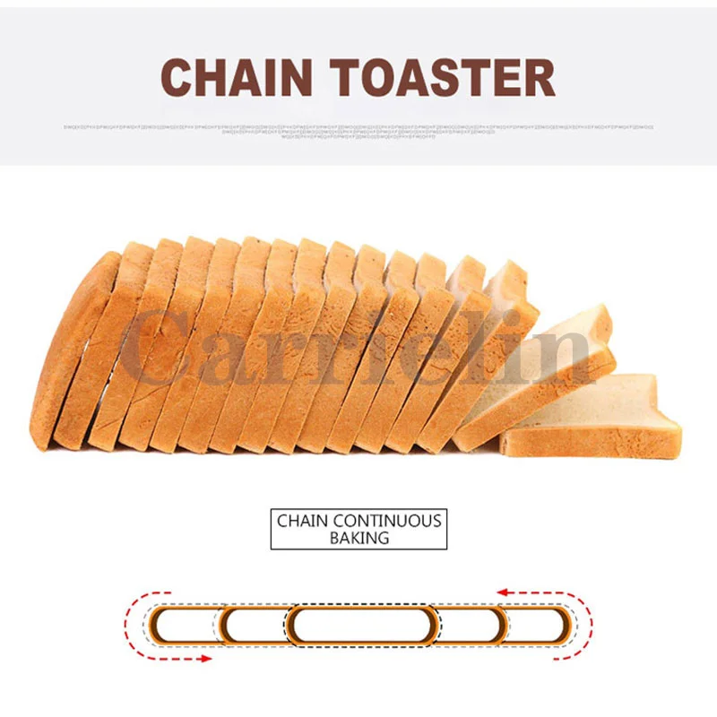 Automatic Chain Style Rotary Toaster Crawler Toaster Sandwich Baking Machine Commercial Hotel Breakfast Bread Machine