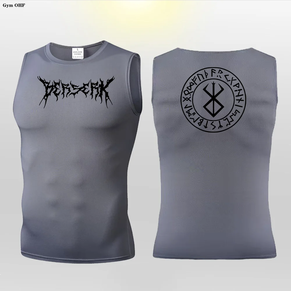 Anime Berserk Guts Graphic Compression Gym Vest - Quick Dry Muscle Tank Top