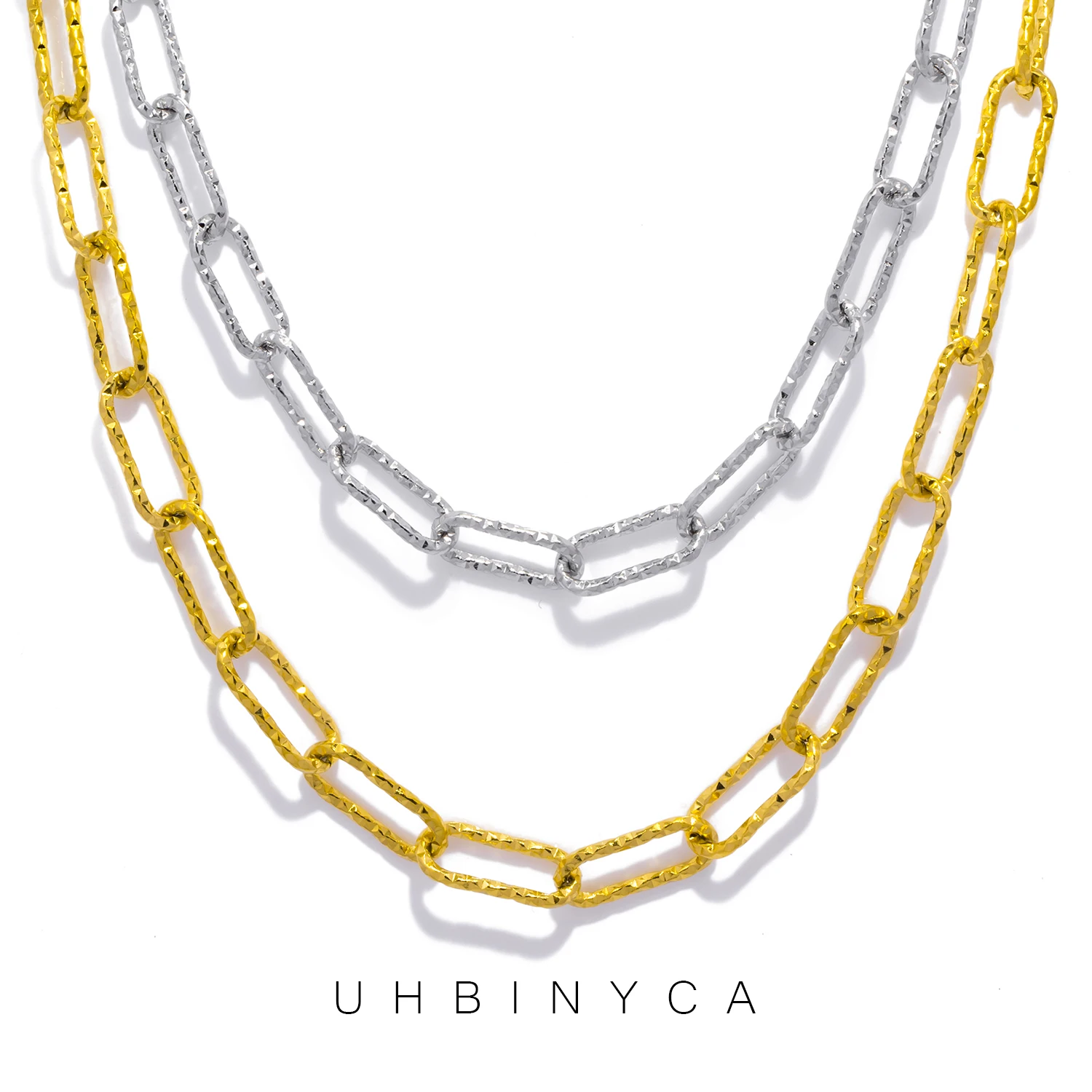 18K Gold Plated Stainless Steel Collarbone Chain, High-Shine