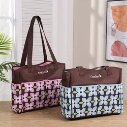 Bolso de mano rosa para madre, bolsa de pañales multifuncional impermeable de gran capacidad para bebé, bolsa de viaje, bolsa de compras LVS023