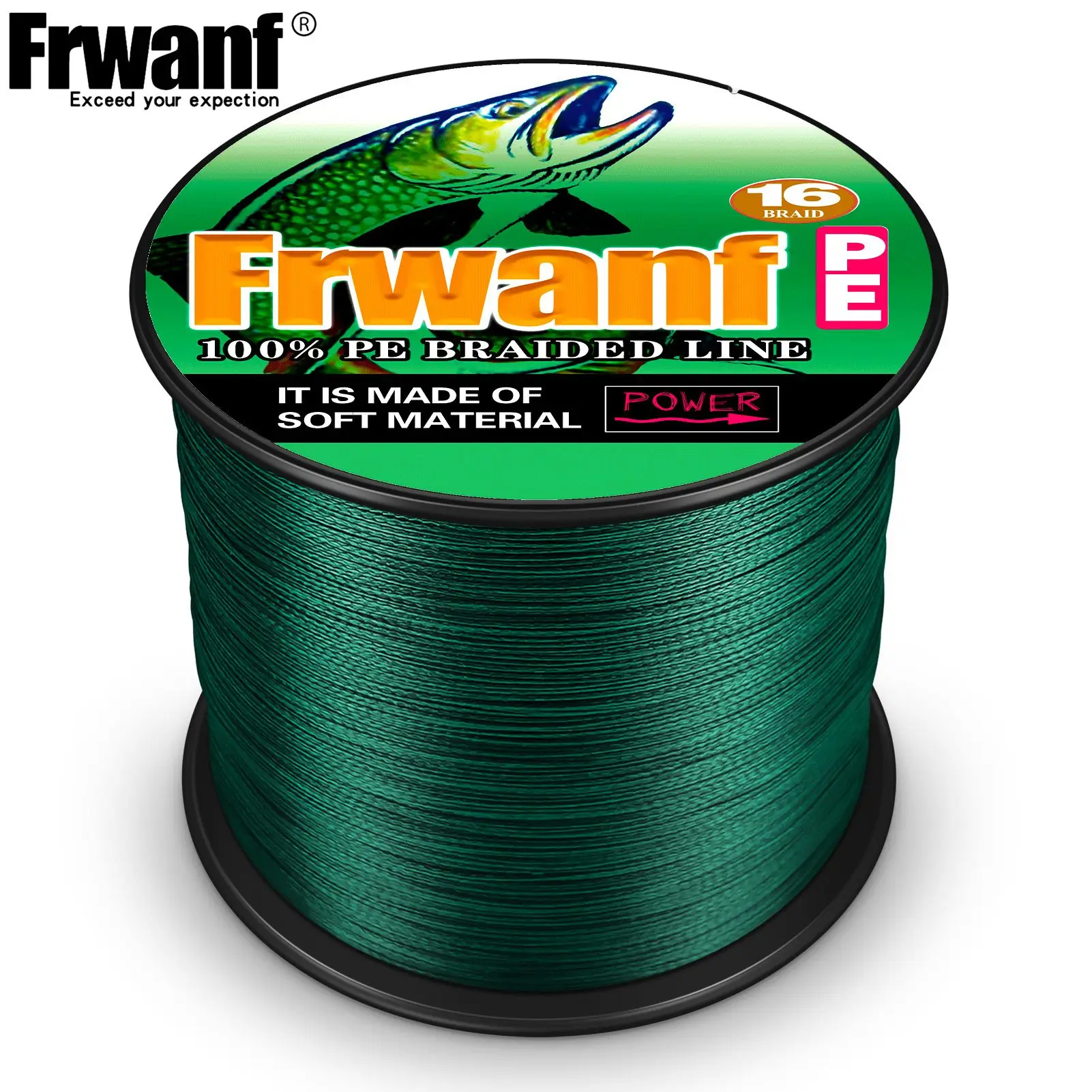 Premium 16-Strand Braided Fishing Line - Hollow Core, Abrasion Resistant PE for Freshwater & Saltwater