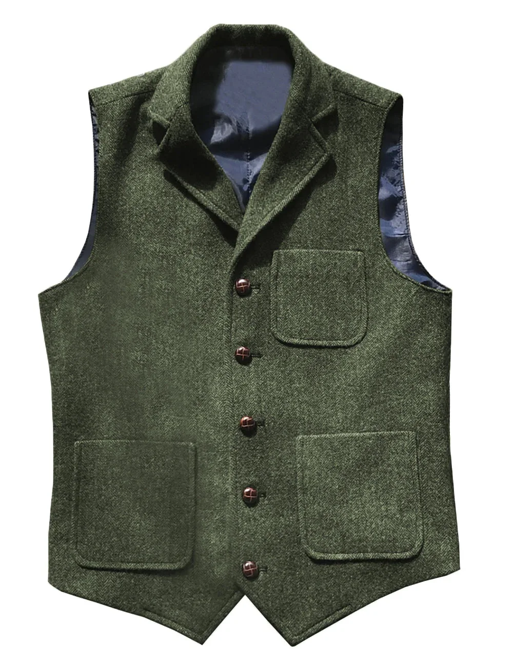 

Men Vest Army Green Suit For Men Vintage Male Classic Steampunk Waistcoat Tweed Formal Business Banquet Suit