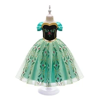 Costume de princesse Anna Cosplay pour enfants, impression complète, robe fantaisie de fête d'anniversaire, de carnaval, de bal, vêtements de jeu de rôle pour tout-petits 2