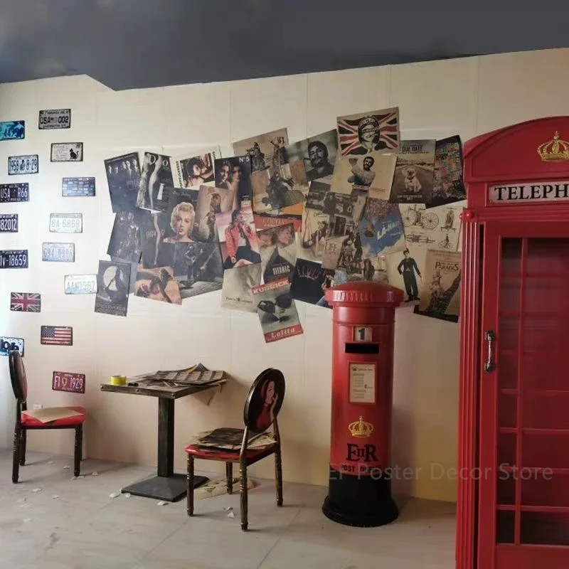 Description Picture 3 of itemMonsters Movie Poster Retro Kraft Paper Prints Vintage Home Decor Picture Living Room Decoration Horror Film Art Wall Painting