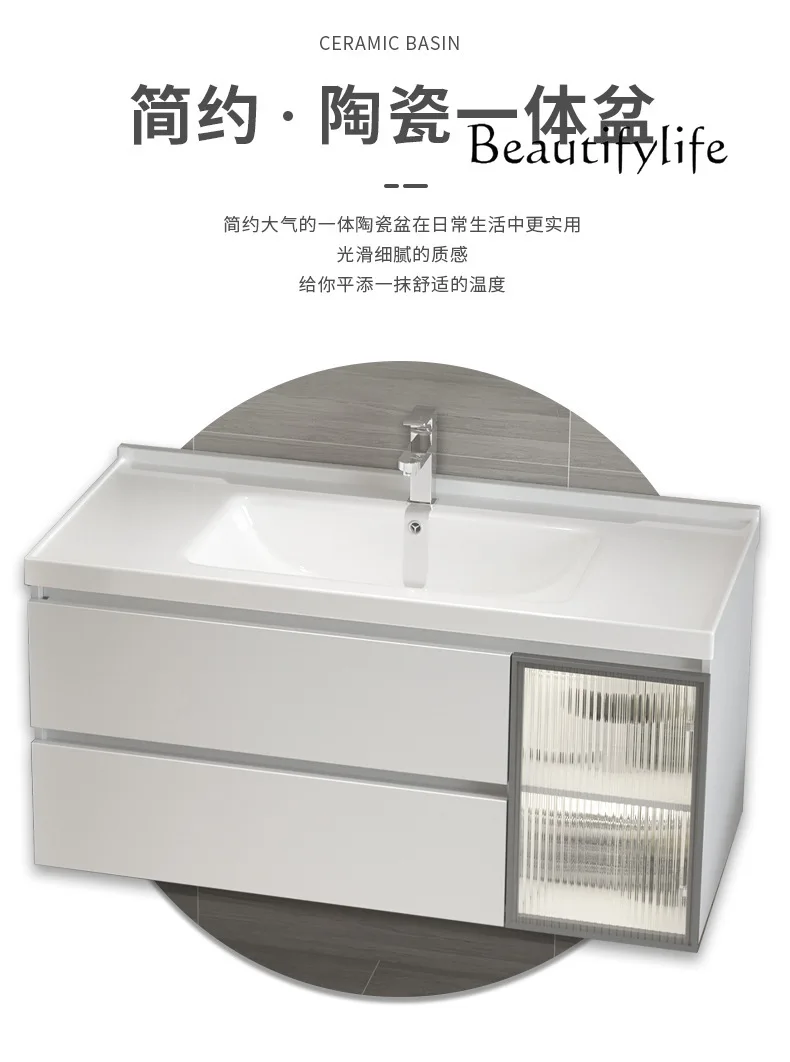 combination hidden toilet washbasin cabinet Hotel solid wood bathroom cabinet