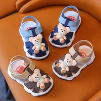 0-3Y Anti Slip Soft Sole Outdoor Children Walking Shoes Cute Cartoon Bear Boys Girls Baby Sandal Waterproof Infant Kids Sandals 2