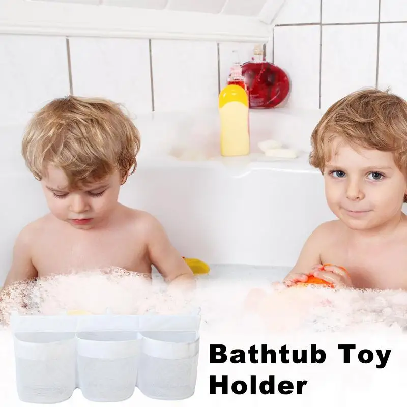 Ventouses Puissantes Salle Bain Range Jouets De Bain En Filet - Sac Organisateur Avec Ventouses - Design Cartoon Pour Enfants Sac Rangement Jouets Douche
