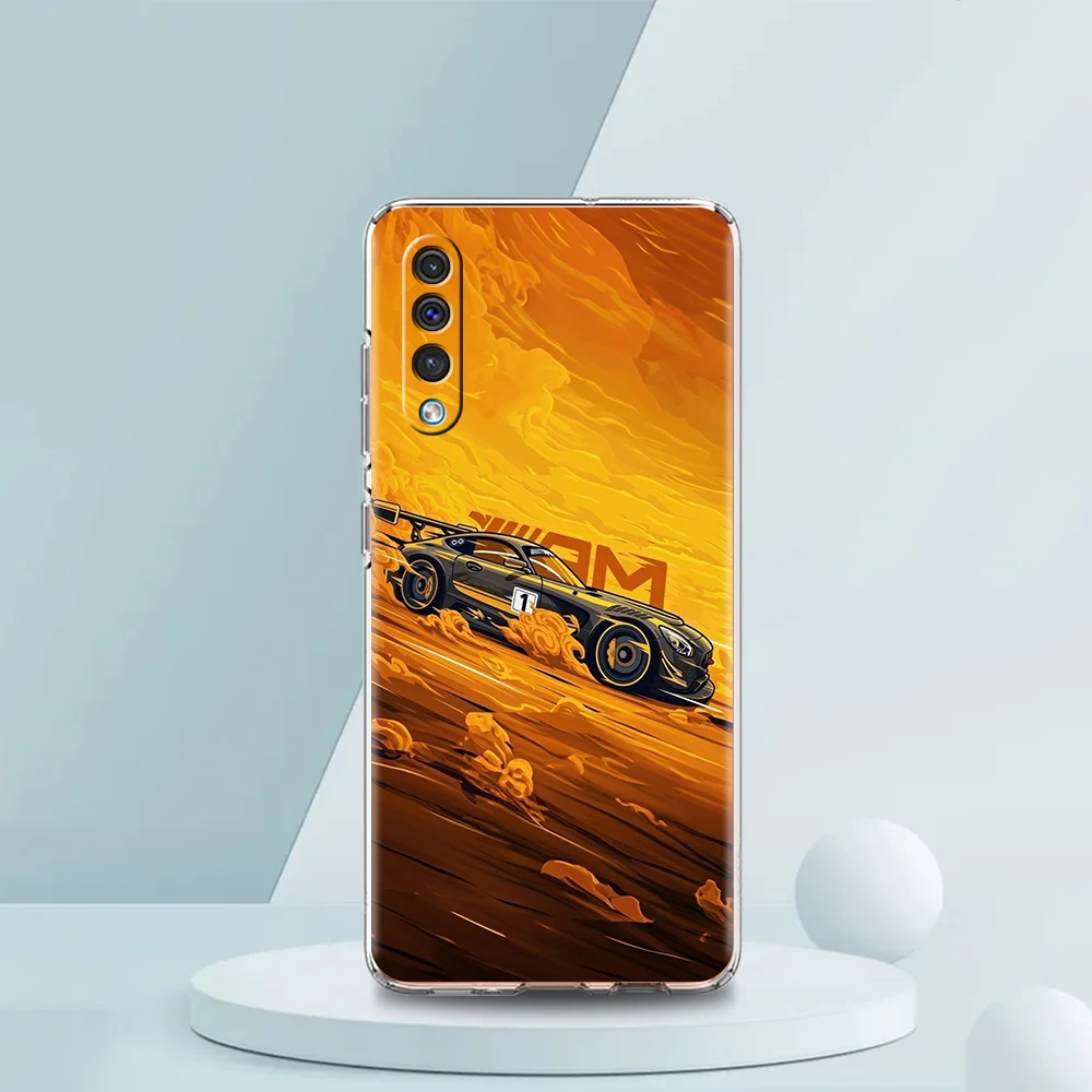 Drift Sportwagen Transparente Handyhülle für Samsung Galaxy A16 A14 A12 A22 A24 A42 A02 A03S A06 A50 A70 A20 A30 A40 Soft Cover – Detail 2