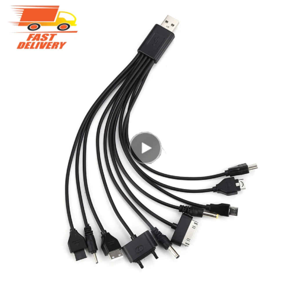 USB Cable 10 In 1 Universal Portable USB Data Cable For Cell Phone Fast