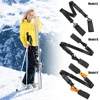Ski Pole Carrying Strap Adjustable Ski Pole Shoulder Strap Skiboard Fixed Strap with Ant-Slip Pad Nylon Skiing Bag For Ski board 3