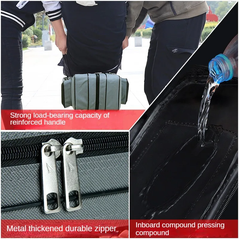 Fishing Bag Fishing Rod Gear Lightweight Multifunctional Double-layer Large Capacity Thick Belly