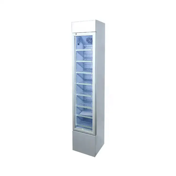NUELEAD 105L Slim Upright Beverage Display Cooler Vertical Glass Door Commercial Fridge Mini Fridge