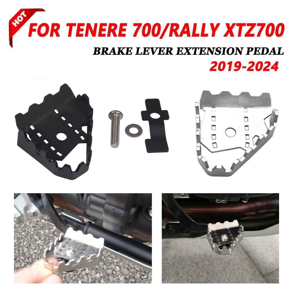 

FOR YAMAHA TENERE 700 Tenere700 XTZ 700 T700 Motorcycle Accessories Brake Lever Extension Pedal Step Tip Plate Enlarge Extender