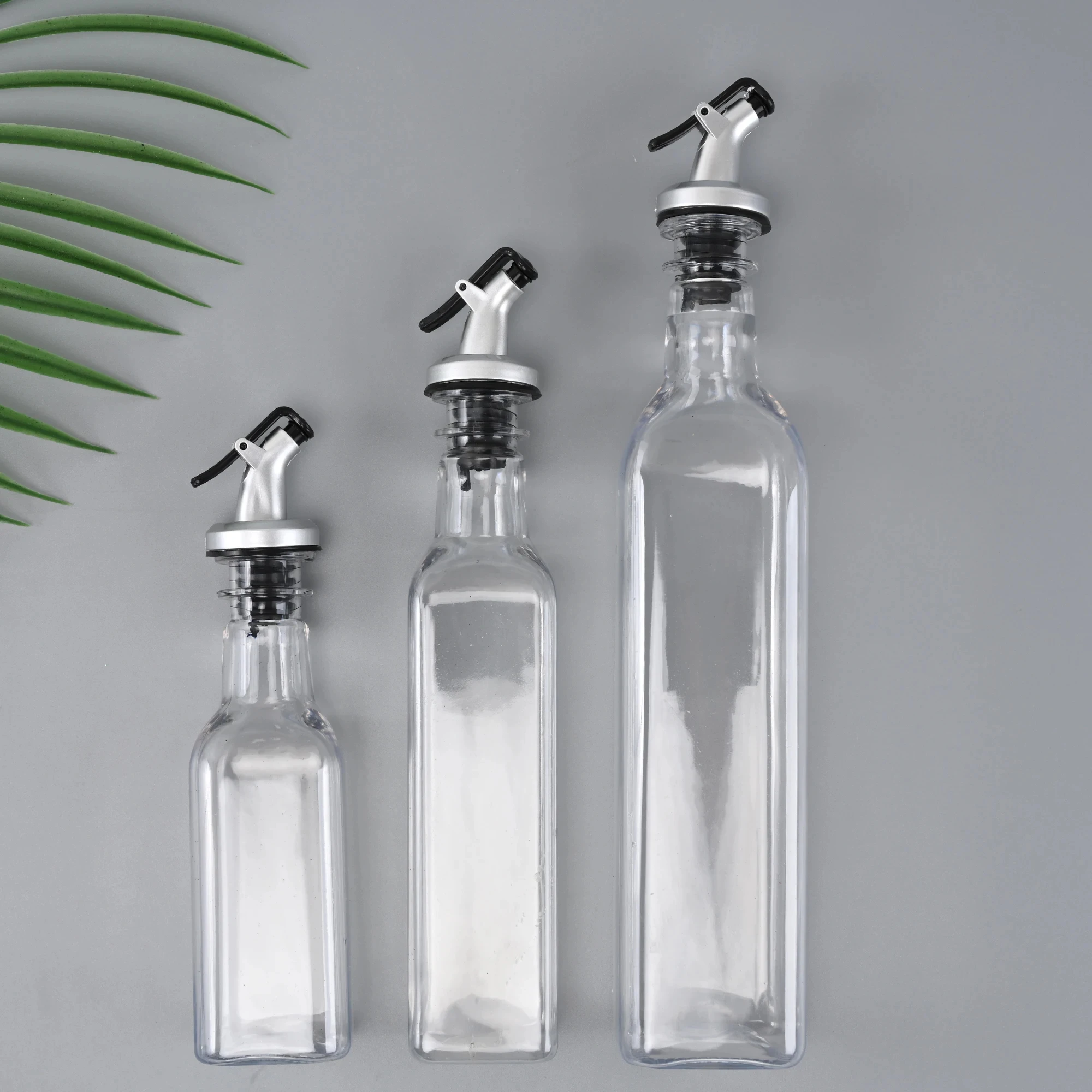 150ML/250ML/500ML 오일 냄비 플라스틱 누출 방지 주방 조미료 간장 식초 병 투명 올리브 오일 병