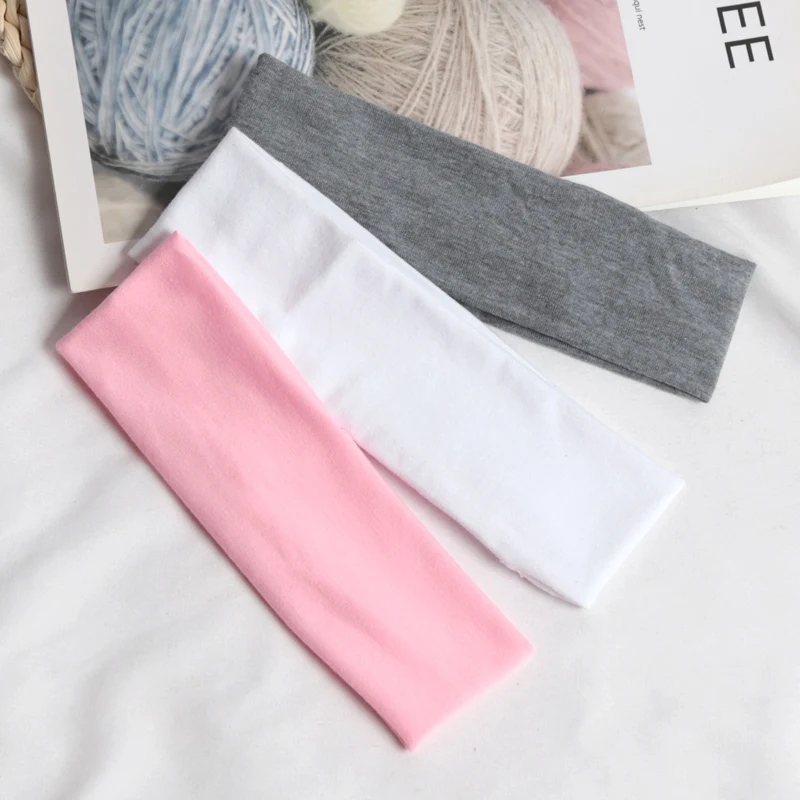 3PCS Elastic Hair Sweatband for Men Women Sport Hairbands Head Band Yoga Headbands Headwear Headwrap Workout Hair Accessories