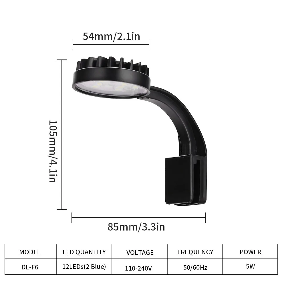 Aquarium Mini Light Led Clip For Plants Aquatic Freshwater Water Grass High Brightness Low Temperature USB Fish Tank Lamps