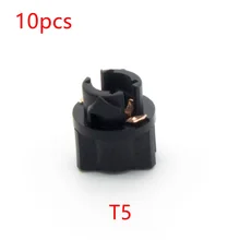

10 Pcs T5 Base 3/8" Car Socket Twist Lock For PC 74 73 37 Instrument Panel Cluster Plug Dash Light Bulb