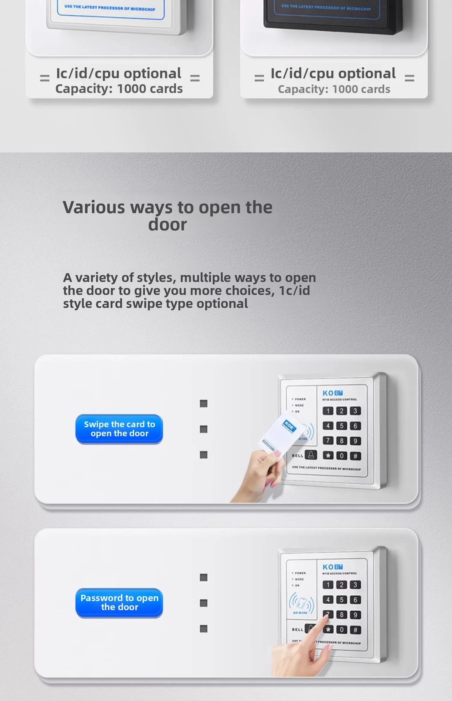 access control integrated machine card swiping password system host glass door m