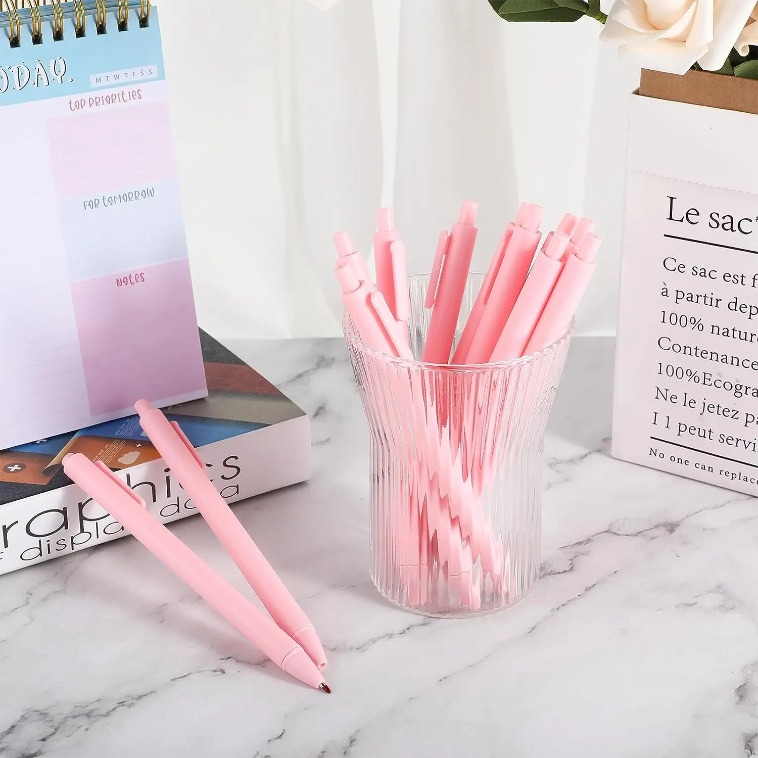 12 Pieces Ink 0.5mm Retractable Gel Point Pens gel pens ballpoint pen ball point pen For Office