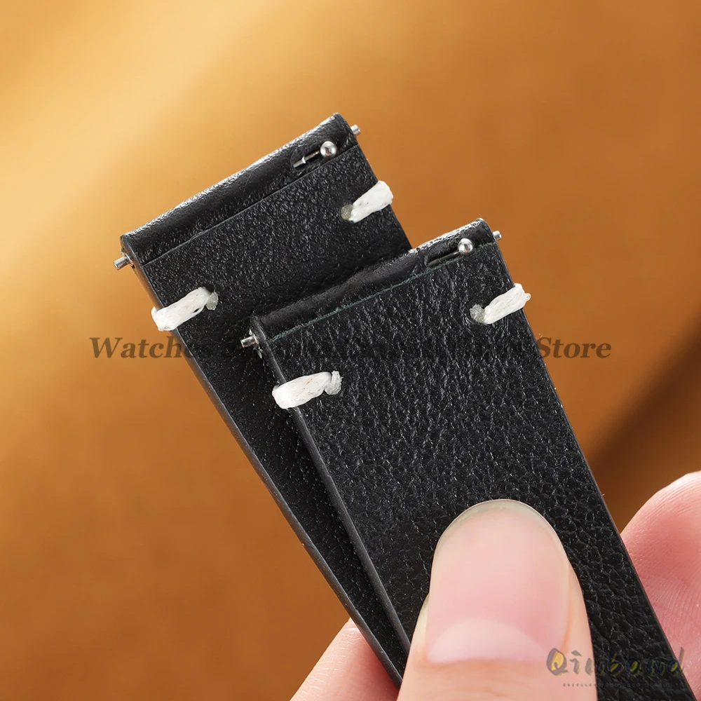 Elegant Calfskin Leather Printed Watch Strap - Women's & Men's Accessory