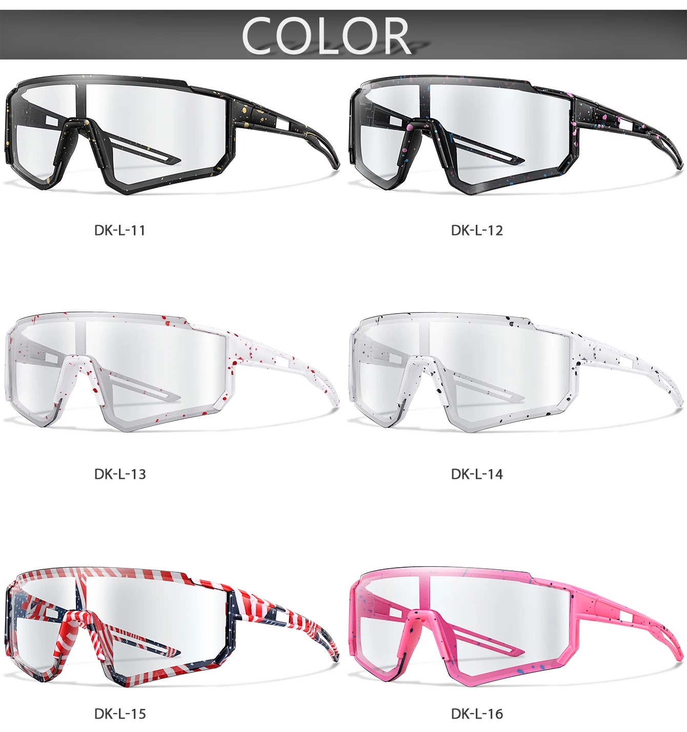 Photochrome Brille Radfahren Mode Sonnenbrillen Männer Frauen Outdoor Sport Mtb Fahrrad Brillen Platz Winddicht Klassische Brille – Detail 5