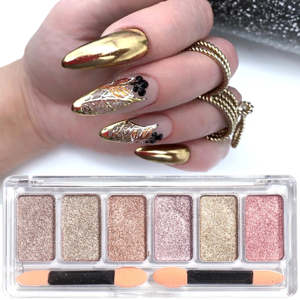 23pcs Chrome Nail Powder Set Mirror Rubbing Pigment Gold Metallic Powder  Summer