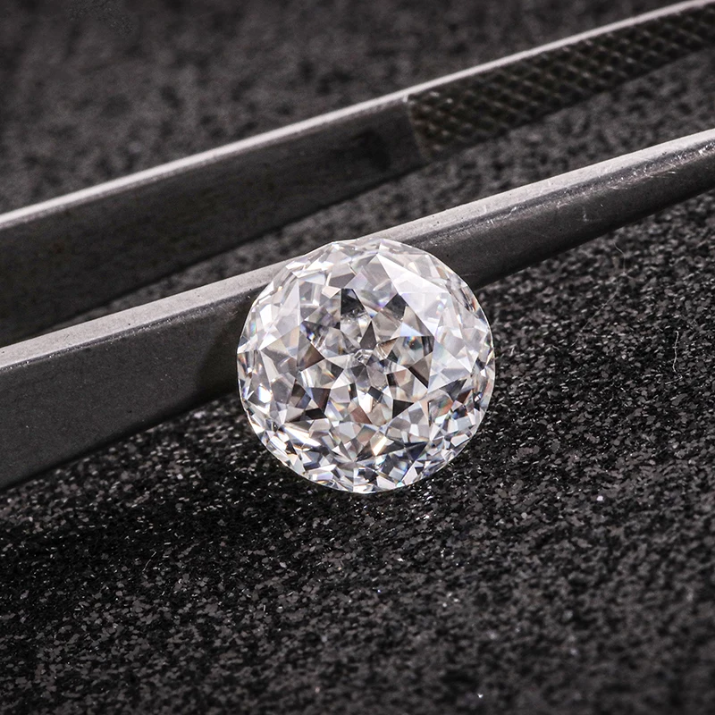 1-8ct Real D Color VVS1 Jubilee Cut Moissanite Loose Stone Round Iced Moissanite Diamond Gemstone Pass Tester for Diy Jewelry