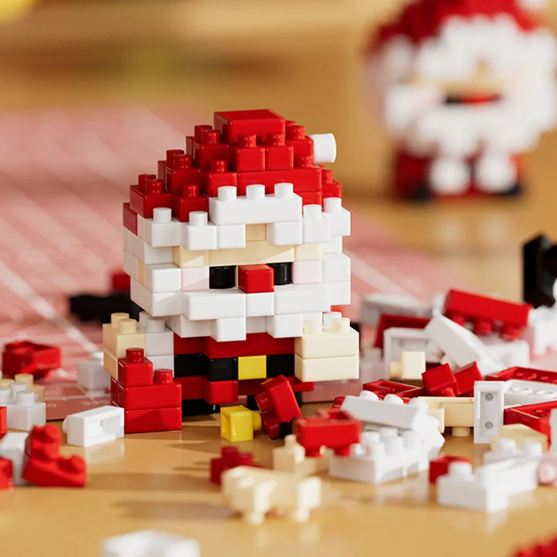 Festive Holiday Tree Particle Building Set - Creative Micro Bricks Educational Toy