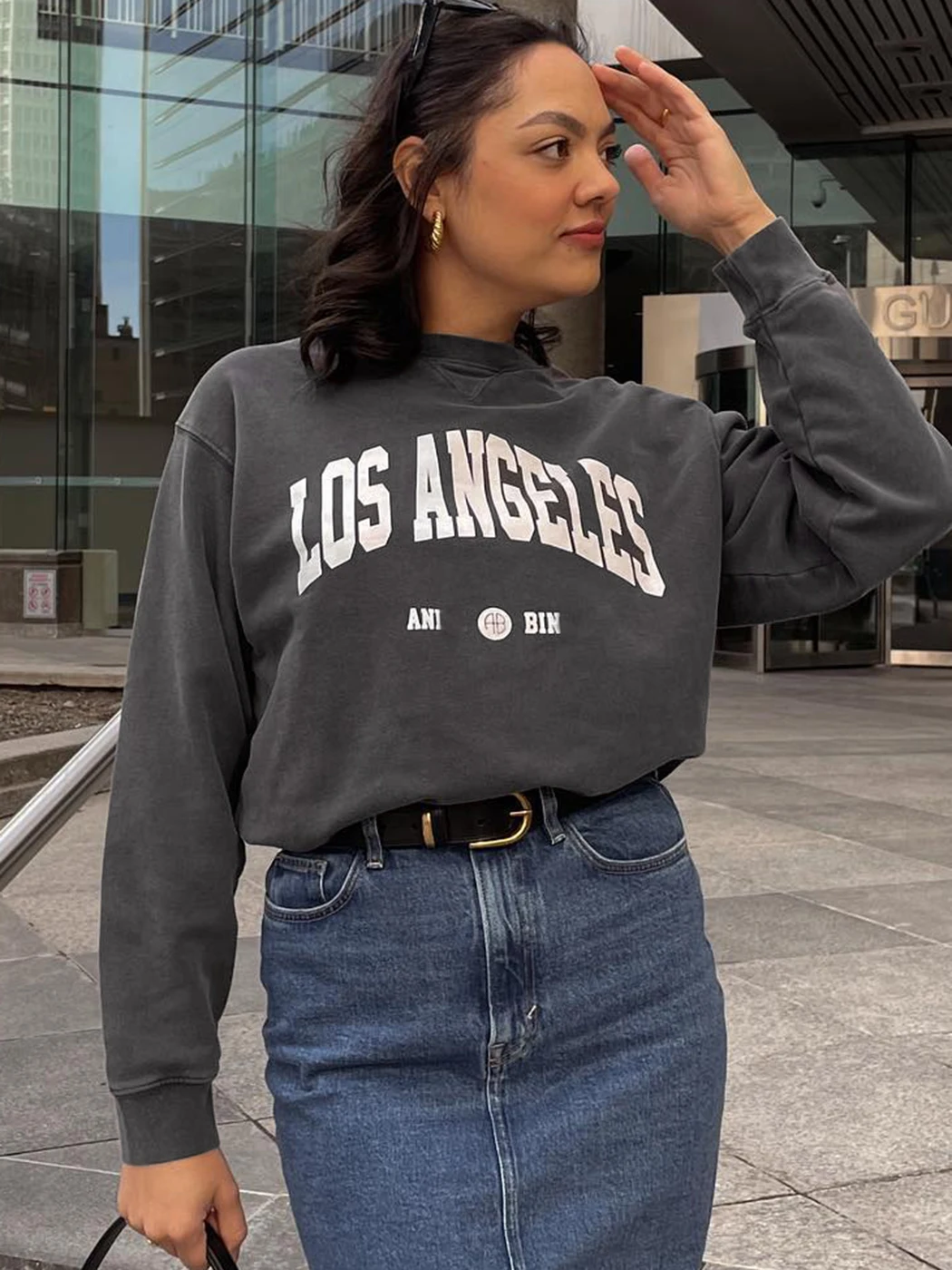 

Свитшот Los Angeles, Женская осенне-зимняя одежда, винтажные пуловеры с эффектом потертости, топы, свитшоты оверсайз, худи, Женская Новинка, 2023