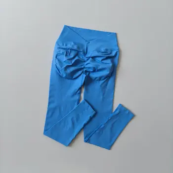 Leggings per il sollevamento del sedere color pesca Senza cuciture Vita a V Rafforzamento della pancia Sollevamento del sedere Yoga Glutei alti elastici Palestra Corsa Pantaloni fitness