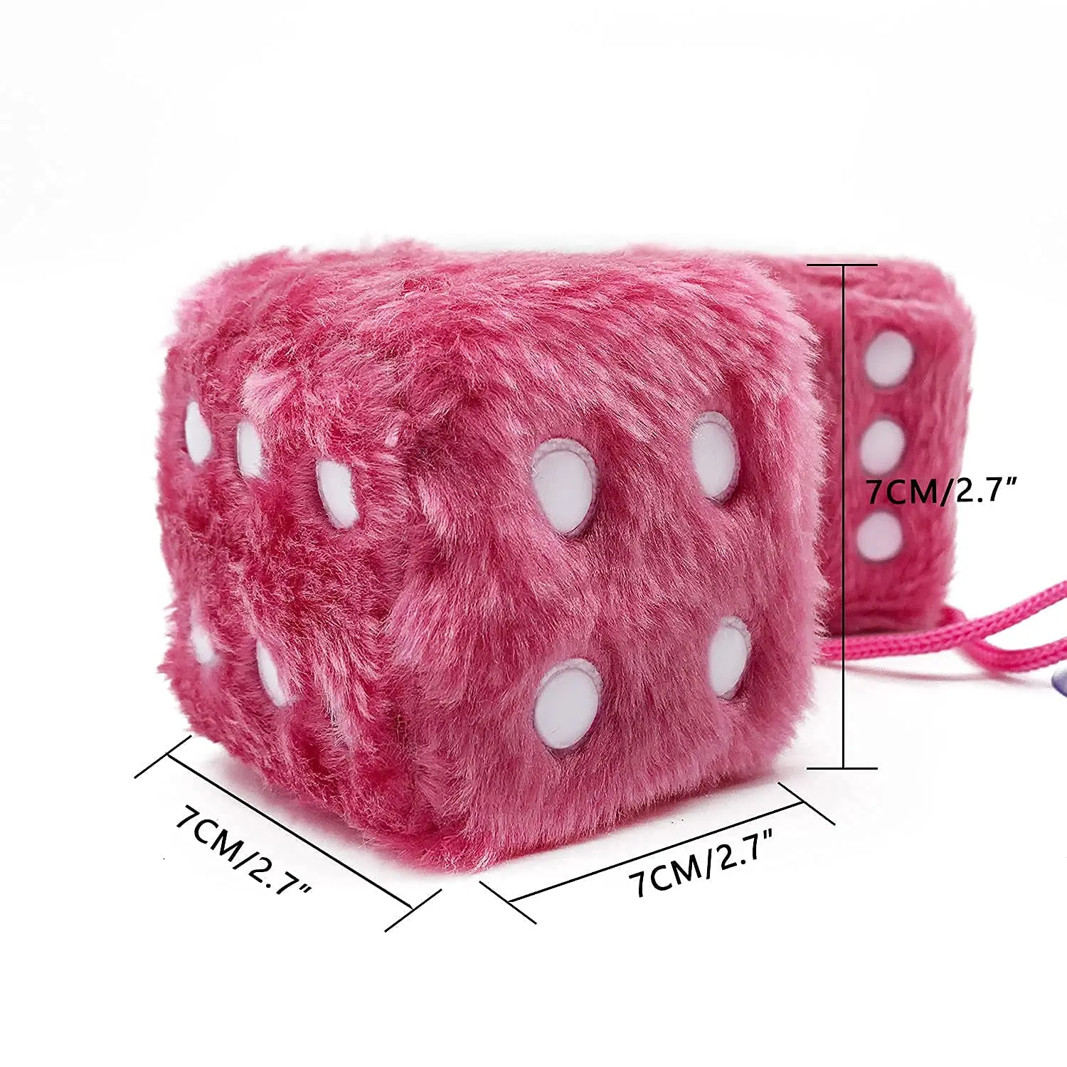 Soleebee Coppia di dadi in peluche sfocati da appendere all