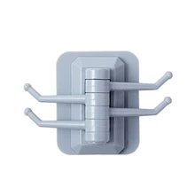  360 Degrees Rotating Hook Punch-Free Kitchenware Storage Rack Clothes Ties Hanging Organizer Holder Bathroom Kitchen Utensils 