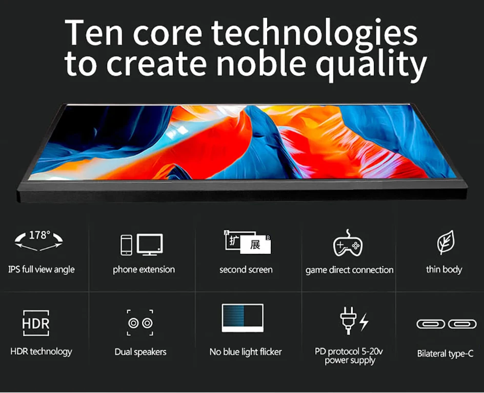 NTSC FHD ޴ ,   PC Ʈ ġ PS5/4 IPS HDR LCD  , HDMI CŸ ÷, 14.0 ġ, 72%