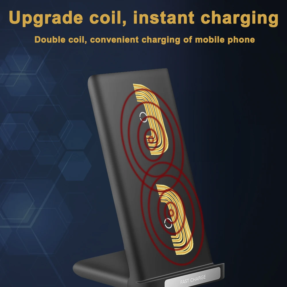 30W Wireless Charger Stand For iPhone 13 12 11 Pro X XS Max XR 8 Samsung S21 S20 S10 Qi Fast Charging Dock Station Phone Holder ipad wireless charging