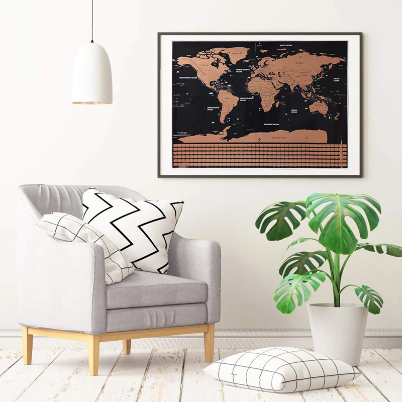 Large Size Scratch Off World Travel Map Premium Personalized Wall Sticker Poster All Country Flags Gift Package for Travelers (11)
