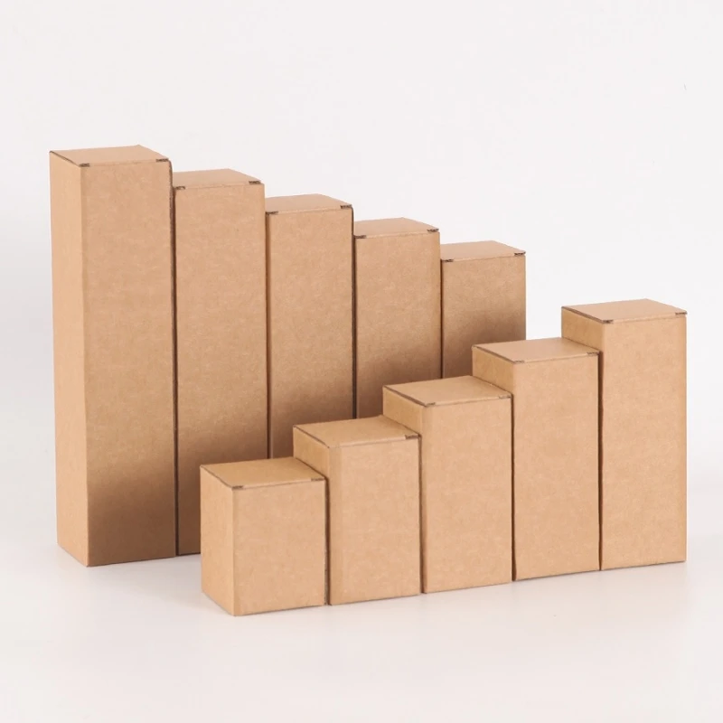 20pcs Three-layer Empty Hard Paper Packaging Box Rectangular Corrugated Box Outer Packaging Universal Cardboard Paper Carton