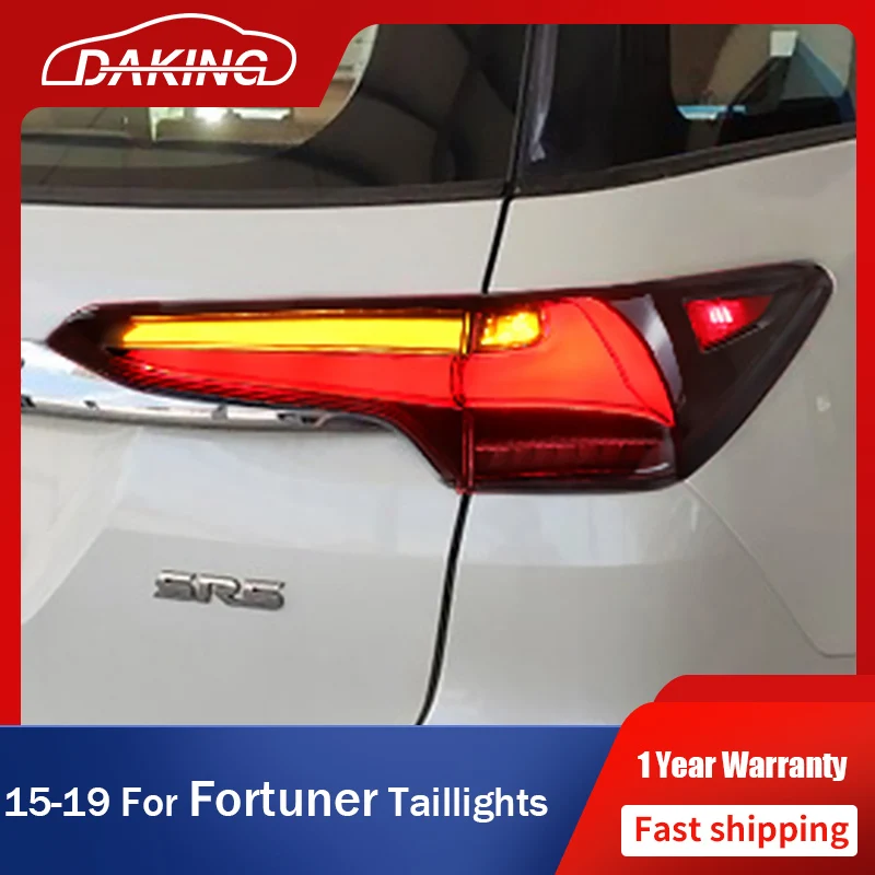

Car LED Rear Lights Taillights for TOYOTA Fortuner 2015-2019 LED DRL Tail Lights Dynamic Moving Turn Signal Light Brake Lamps